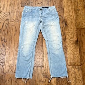 Black Orchid Los Angeles Raw Hem cropped jeans 100% cotton size 25